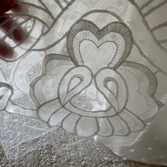 NEW WITH TAGS: Monique L'Huillier Collection White Point D'esprit Dress - Picture 6 of 10